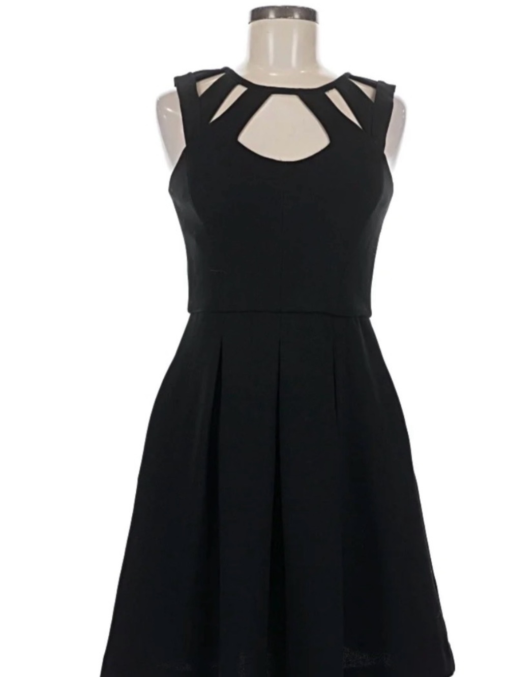 Betsey Johnson Black Cutout Fit & Flare Mini Dress size 6